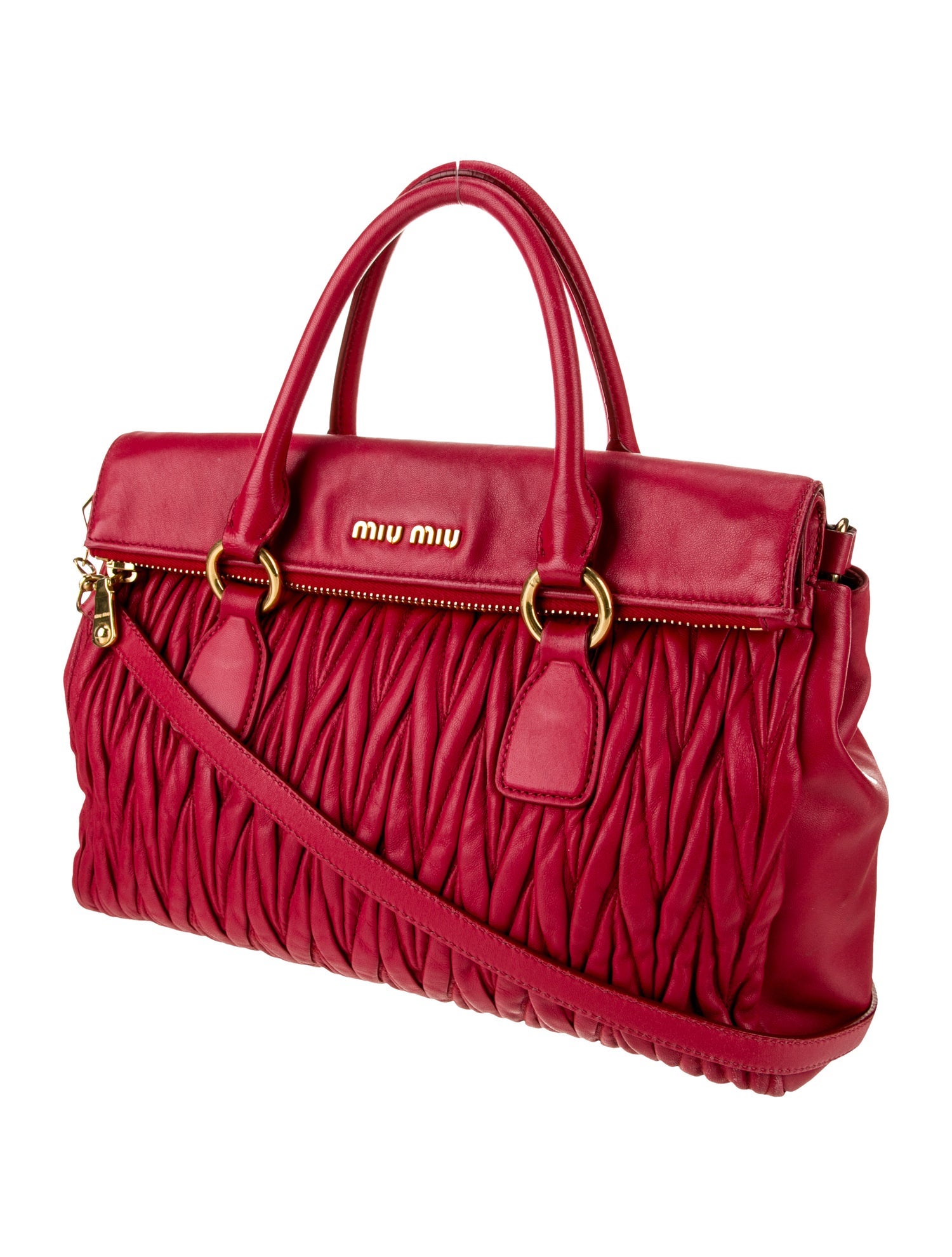 Miu Miu Leather Top Handle Bag